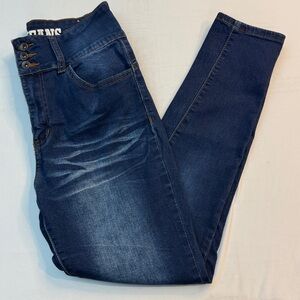 VIP Women's Dark‎ Blue High Rise Skinny Jeans Booty Lift Y2K